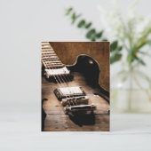 Carte Postale Rustic Barn Wood Western Country Music Guitare (Debout devant)