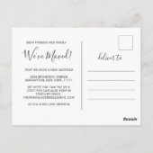 Carte Postale Rustic Blue Wood Nouvelle adresse Moving Faire-par (Dos)