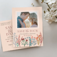 Rustic Boho Fleur sauvage Wedding Save the Date Ph