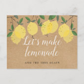 Carte Postale Rustic Boho Lemons Modifier La Date Reportée Événe (Devant)