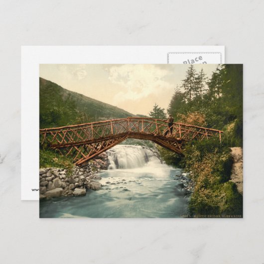 Carte Postale Rustic Bridge à Glenariff. Co. Antrim, Irlande (Devant / Derrière)