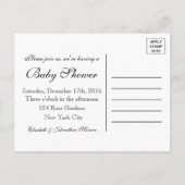 Carte Postale Rustic Burlap Mason Jar Baby shower Invitation (Dos)