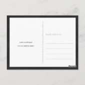Carte Postale Rustic Chalkboard Blessé Chic 3 Photo Holiday (Dos)