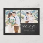 Carte Postale Rustic Chalkboard Photo Collage Mariage Merci<br><div class="desc">Envoyez des remerciements à votre famille et à vos amis pour avoir fait partie de votre journée spéciale avec ce collage photo personnalisable merci carte postale. Il dispose d'un script simple avec un faux arrière - plan de tableau de bord. Personnalisé en ajoutant vos propres détails et en affichant vos...</div>