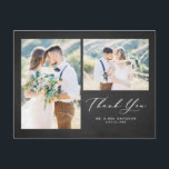 Carte Postale Rustic Chalkboard Photo Collage Mariage Merci<br><div class="desc">Envoyez des remerciements à votre famille et à vos amis pour avoir fait partie de votre journée spéciale avec ce collage photo personnalisable merci carte postale. Il dispose d'un script simple avec un faux arrière - plan de tableau de bord. Personnalisé en ajoutant vos propres détails et en affichant vos...</div>