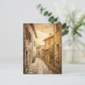 Carte Postale Rustic Cobblestone Streets European Village  (Debout devant)