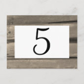 Carte Postale Rustic Country Grange Mariage de bois Numéro de ta (Dos)