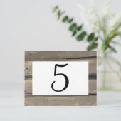 Carte Postale Rustic Country Grange Mariage de bois Numéro de ta (Debout devant)