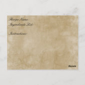 Carte Postale Rustic Country Mason Jar Bouquet Bridal Recette (Dos)