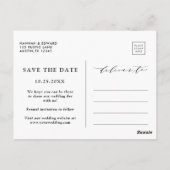 Carte Postale Rustic Fall Floral Mariage Photo Enregistrer la da (Dos)