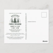 Carte Postale Rustic Family Reunion Forêt Arbres Photo (Dos)