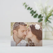 Carte Postale Rustic Floral Overlay Wedding (Debout devant)