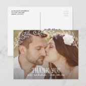 Carte Postale Rustic Floral Overlay Wedding (Devant / Derrière)