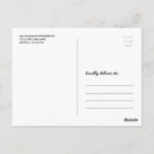 Carte Postale Rustic Floral Overlay Wedding (Dos)