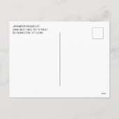 Carte postale Rustic Gold 2025 pour le Nouvel An (Dos)