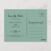 Carte Postale Rustic Gold Floral Horizontal Enregistrer la date (Dos)