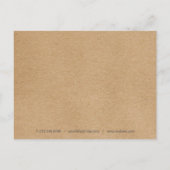 Carte Postale Rustic Kraft Feuilles de printemps Merci d'affaire (Dos)