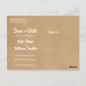 Carte Postale Rustic Kraft Gold Heart Calendrier Enregistrer la (Dos)