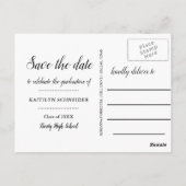 Carte Postale Rustic Kraft Paper Graduation Party Enregistrer La (Dos)