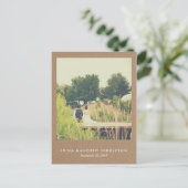 Carte Postale Rustic Kraft Paper Love And Thanks Script (Debout devant)