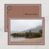 Carte Postale Rustic Lake Cabine -Tranquille paysa (Devant / Derrière)