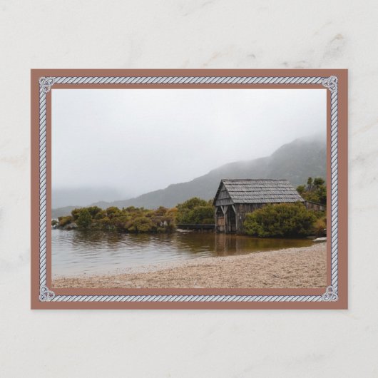 Carte Postale Rustic Lake Cabine -Tranquille paysa (Devant)