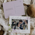 Carte Postale Rustic Lilac Multi Photo Mariage Amour et Merci<br><div class="desc">Cette carte postale lilas rustique multi photo mariage est parfaite pour un mariage de printemps ou d'été. Le design floral romantique et élégant présente des fleurs sauvages lilas violets d'aquarelle aux allures de jardin boho. Personnalisez l'avant de la carte postale avec 5 photos mariages et vos noms. Personnalisez le dos...</div>