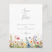Carte Postale Rustic Meadow Botanical Save the Date (Devant)
