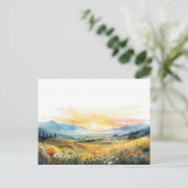 Carte Postale Rustic Mountain Forest Faire-part de mariage (Debout devant)