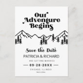 Carte Postale Rustic Mountains Mariage Extérieur Enregistrer La  (Devant)