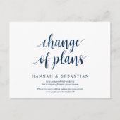 Carte Postale Rustic Navy Blue, changement de plan, repoussé (Devant)
