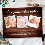 Carte Postale Rustic New Baby 3 Photo Faire-part de naissance Me<br><div class="desc">Annoncez votre nouveau bébé à vos amis et à votre famille avec ces cartes de faire-part de naissance en bois rustique, amusantes et modernes. Customisez avec 3 de vos photos préférées, et personnalisez avec le nom, la date de naissance, les statistiques de naissance. DROIT D'AUTEUR © 2020 Judy Burrows, Black...</div>