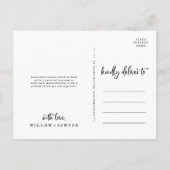 Carte Postale Rustic Script 4 Photo Collage Mariage Merci (Dos)