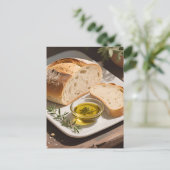 Carte Postale Rustic Sourdough Bread Olive Oil (Debout devant)