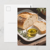 Carte Postale Rustic Sourdough Bread Olive Oil (Devant / Derrière)