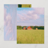 Carte Postale Rustic summer field, Helsingia, Sweden (Devant / Derrière)