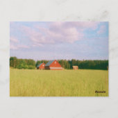 Carte Postale Rustic summer field, Helsingia, Sweden (Dos)