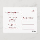 Carte Postale Rustic Summer Floral Horizontal Enregistrer la dat (Dos)