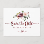 Carte Postale Rustic Summer Floral Horizontal Enregistrer la dat (Devant)