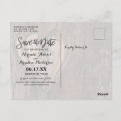 Carte Postale Rustic Tree Heart Photo Enregistrer la date (Dos)
