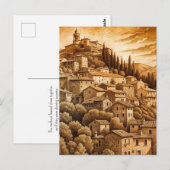 Carte Postale Rustic Tuscan European Hillside Vintage Nostalgia (Devant / Derrière)