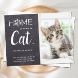 Carte Postale Rustic Weve Déplacé Nouvelle Adresse Animal Photo<br><div class="desc">Home is Where The Cat Is ... et le chat a bougé! Laissez votre meilleur ami annoncer votre déménagement avec cette carte de faire-part mobile de chat photo sur mesure mignonne et drôle dans un motif rustique en ardoise de tableau noir avec empreinte de patte. Personnalisez avec votre photo de...</div>