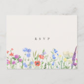 Carte Postale Rustic Wildflower Meadow Wedding RSVP (Devant)