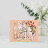 Carte Postale Rustic Wood Floral Ajouter Nom Merci (Debout devant)