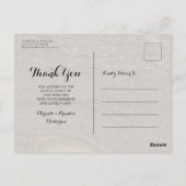 Carte Postale Rustic Wood Heart Photo Mariage Merci (Dos)