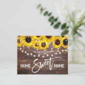 Carte Postale Rustic Wood Home Sweet Home Moving Faire-part (Debout devant)
