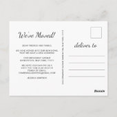 Carte Postale Rustic Wood Home Sweet Home Moving Faire-part (Dos)