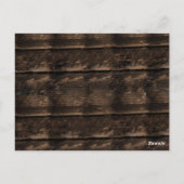 Carte Postale Rustic Wood Lace Floral Wedding Save the Date (Dos)