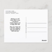 Carte Postale Rustic Woodgrain Motif Salutation saisonnière de v (Dos)