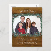 Carte Postale Rustikal Quelle année ! Weihnachtskranz Foto (Devant / Derrière)